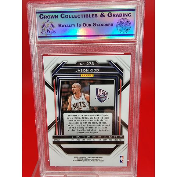 Jason Kidd 22-23 Panini Prizm Silver Prizm #273 New Jesey Nets Basketball CCG 9 - Picture 2 of 5